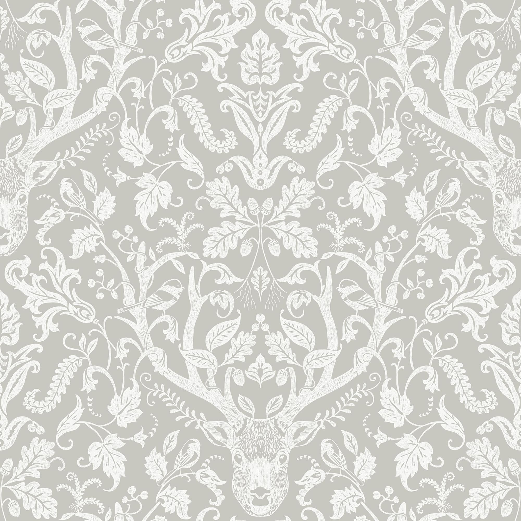 NuWallpaper Taupe Escape To The Forest Peel & Stick Wallpaper